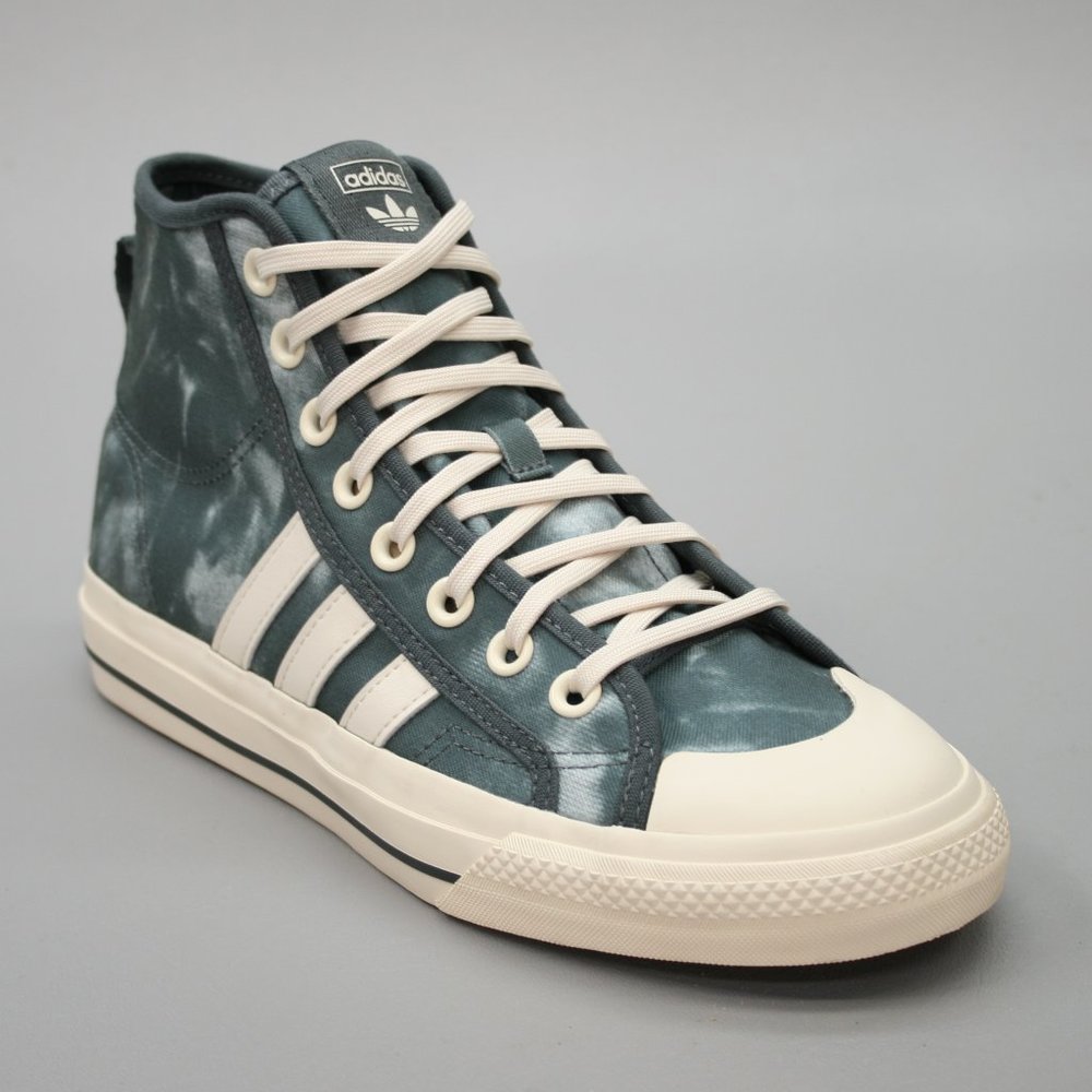 Adidas Men's 8 NIZZA HI RF Grey Four Wonder White Marbled Skate Sneakers -GX4586